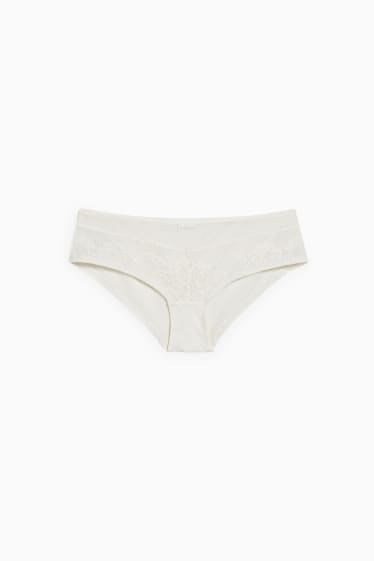 Women - Hipster briefs - LYCRA® - cremewhite