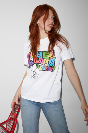 Femmes - CLOCKHOUSE - T-shirt - Snoopy - blanc