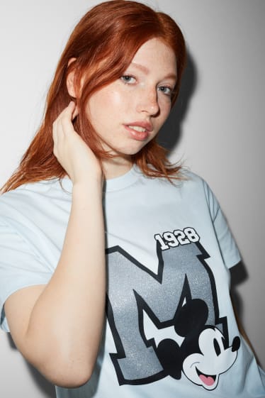 Teens & Twens - CLOCKHOUSE - T-Shirt - Micky Maus - hellblau