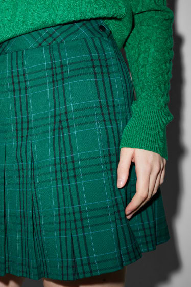 Women - CLOCKHOUSE - mini skirt - check - green