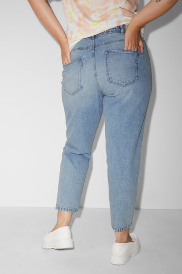 Kobiety - CLOCKHOUSE - mom jeans - wysoki stan - materiał z recyklingu - dżins-jasnoniebieski