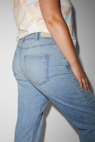 Women - CLOCKHOUSE - mom jeans - high waist - recycled - denim-light blue