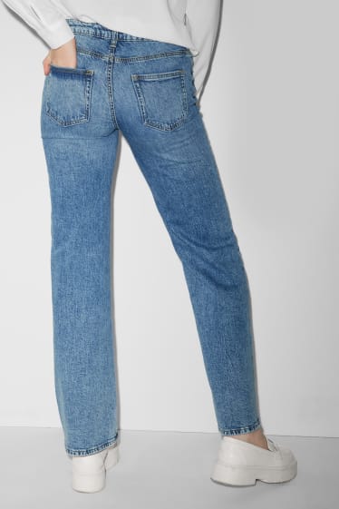 Teens & young adults - CLOCKHOUSE - wide leg jeans - high waist - blue denim