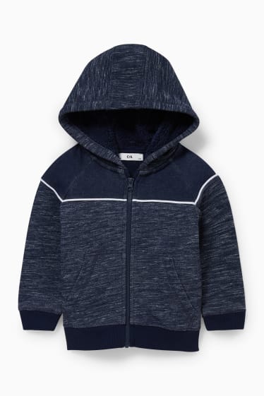 Bambini - Giacca di felpa con cappuccio - blu melange
