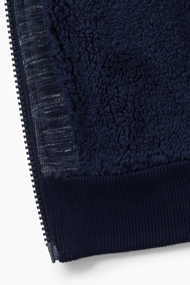 Bambini - Giacca di felpa con cappuccio - blu melange