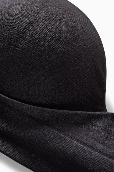 Femmes - Soutien-gorge sans armature - ampliforme - sans coutures - noir