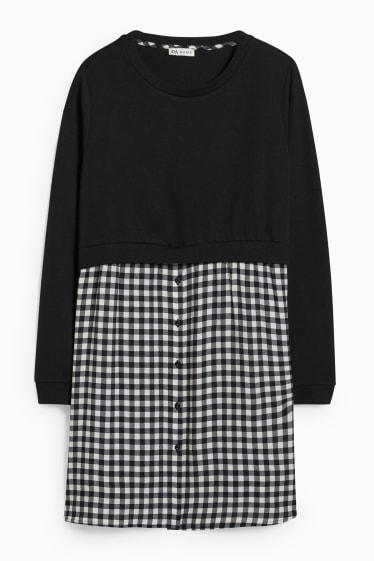 Dona - Dessuadora de maternitat - look 2 en 1 - negre/blanc