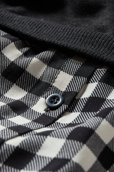 Dona - Dessuadora de maternitat - look 2 en 1 - negre/blanc