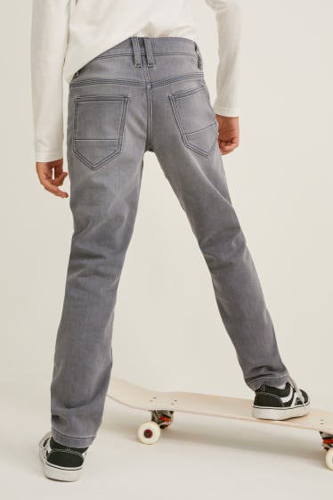 Kinder - Slim Jeans - Thermojeans - Jog Denim - jeansgrau