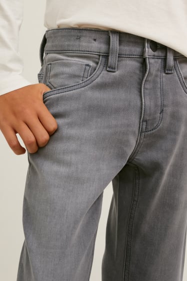 Niños: niños - Slim jeans - vaqueros térmicos - jog denim - vaqueros - gris
