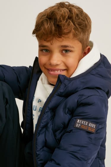 Kinder - Jacke mit Kapuze - dunkelblau