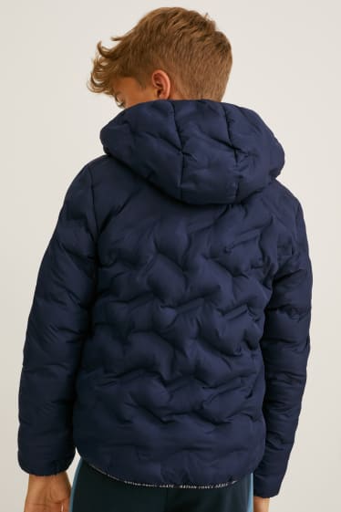 Kinderen - Jas met capuchon - donkerblauw