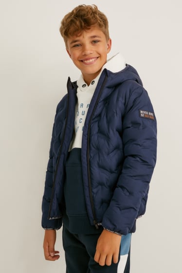 Enfants garçons - Veste à capuche - bleu foncé