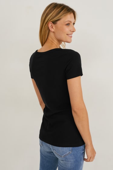 Women - Multipack of 2 - basic T-shirt - black