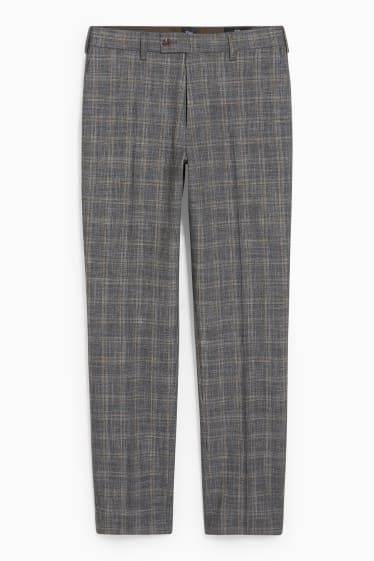 Uomo - Pantaloni coordinabili - regular fit - stretch - LYCRA® - grigio / beige