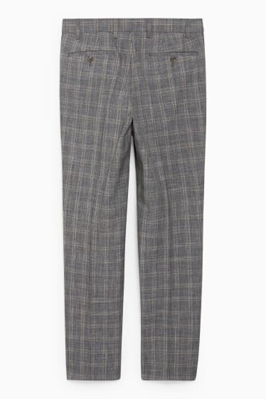 Hommes - Pantalon de costume - coupe droite - matière extensible - LYCRA® - gris / beige