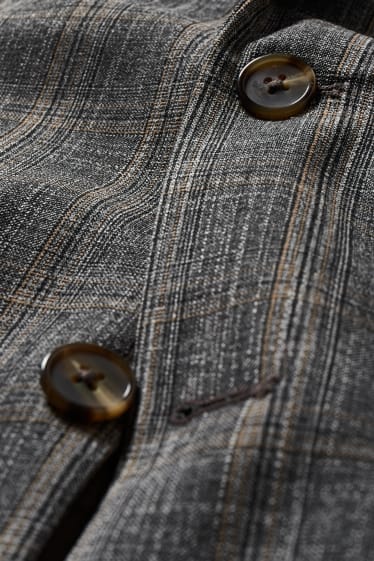 Pánské - Oblekové sako - regular fit - stretch - LYCRA® - šedá/béžová