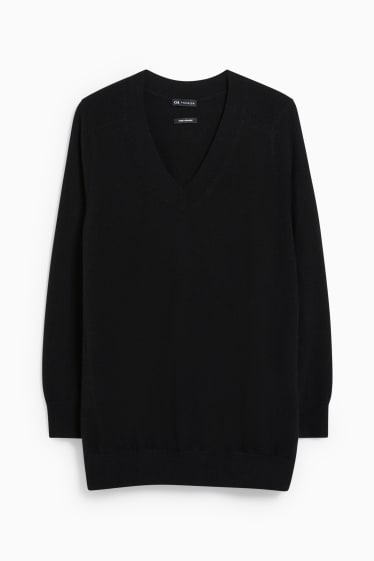 Donna - Maglione di cashmere - nero