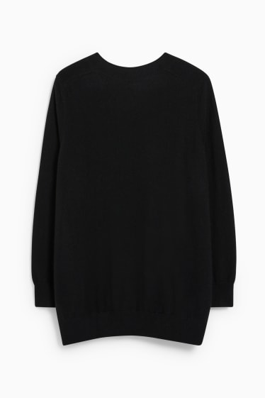 Damen - Kaschmir-Pullover - schwarz