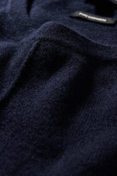 Women - Cashmere jumper - dark blue