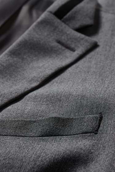 Pánské - Oblekové sako - slim fit - Flex - LYCRA® - šedá-žíhaná