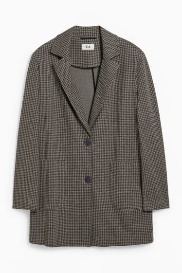 Donna - Blazer - relaxed fit - a quadretti - grigio / nero