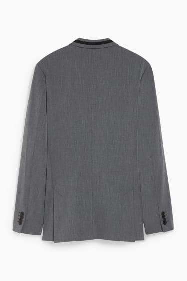 Pánské - Oblekové sako - slim fit - Flex - LYCRA® - šedá-žíhaná