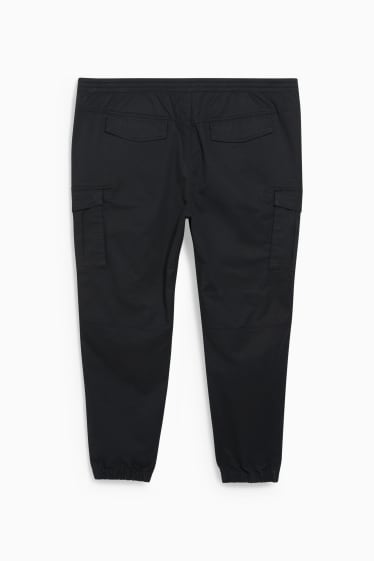 Hombre - Pantalón cargo - tapered fit - LYCRA® - negro