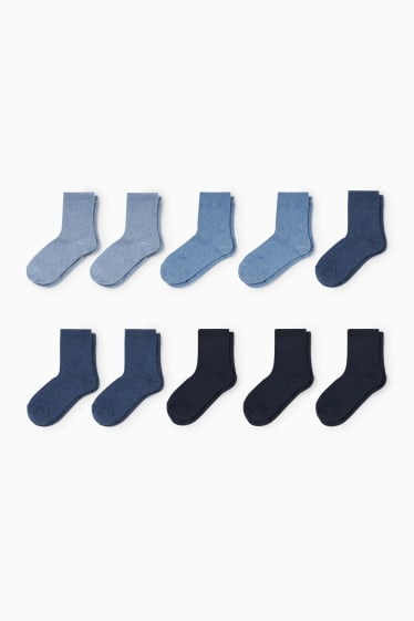 Kinderen - Set van 10 paar - sokken - donkerblauw