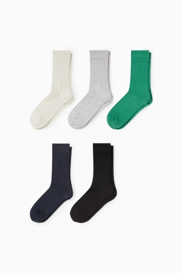 Men - Multipack of 5 - socks - LYCRA® - black