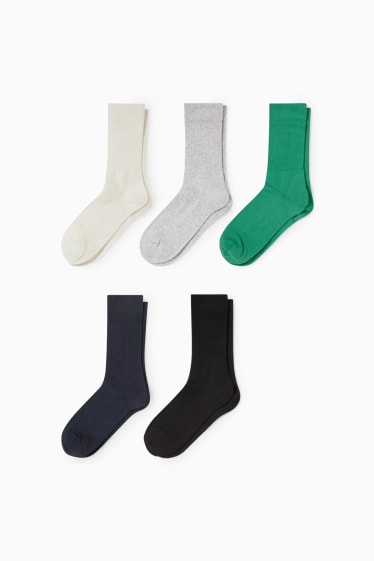 Hommes - Lot de 5 paires - chaussettes - LYCRA® - noir