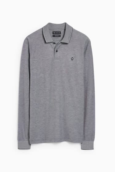 Men - Polo shirt - gray-melange