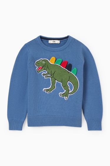Bambini - Dinosauri - maglione - blu