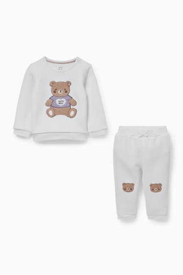 Baby's - Babyoutfit - 2-delig - wit