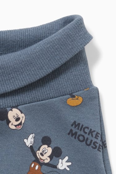 Bebés - Mickey Mouse - conjunto para bebé - 3 piezas - azul / gris oscuro