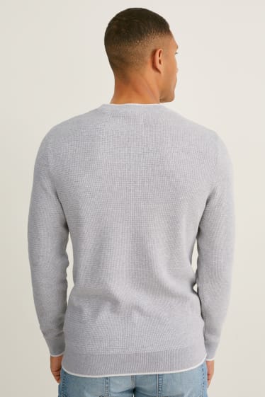 Hommes - Pull - gris clair chiné