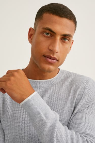 Hommes - Pull - gris clair chiné