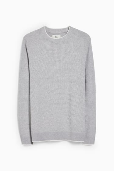 Hommes - Pull - gris clair chiné