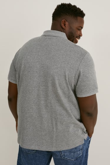 Herren - Poloshirt - grau