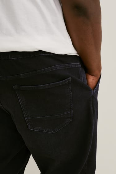 Men - Tapered jeans - Flex jog denim - from water-saving production - black