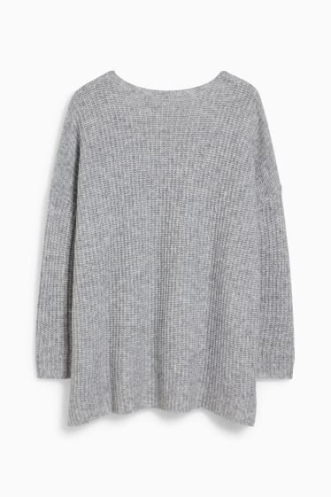 Damen - Pullover - hellgrau-melange