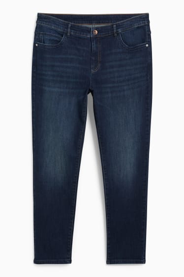 Dámské - Slim jeans - mid waist - LYCRA® - džíny - tmavomodré