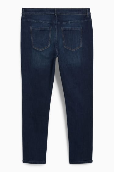 Dámské - Slim jeans - mid waist - LYCRA® - džíny - tmavomodré