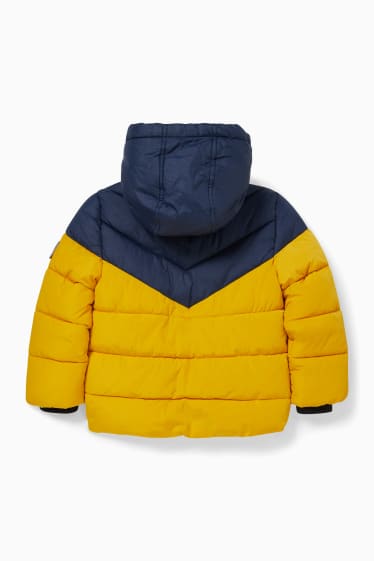 Enfants garçons - Doudoune à capuche - jaune