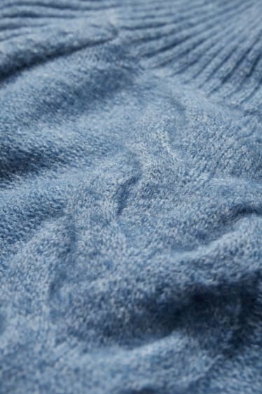 Damen - Pullover - blau-melange