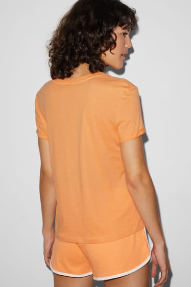 Teens & young adults - CLOCKHOUSE - T-shirt - floral - orange