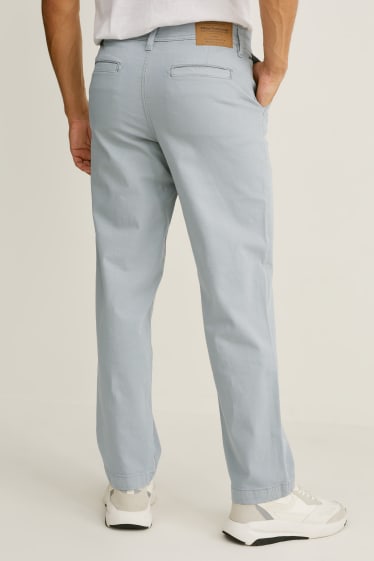 Pánské - Kalhoty chino - relaxed fit - LYCRA® - světle šedá