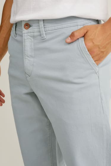 Pánské - Kalhoty chino - relaxed fit - LYCRA® - světle šedá