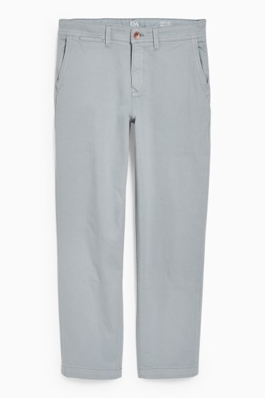 Pánské - Kalhoty chino - relaxed fit - LYCRA® - světle šedá
