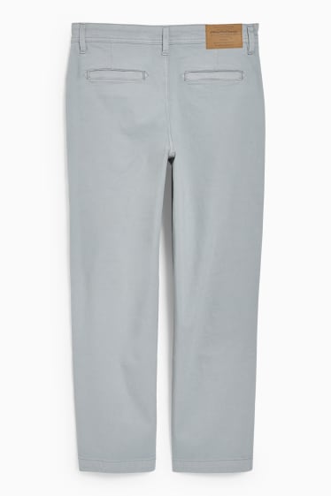 Pánské - Kalhoty chino - relaxed fit - LYCRA® - světle šedá